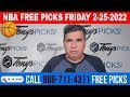 9 FREE NBA Picks and Predictions on NBA Betting Tips for Today, Friday 2/25/22