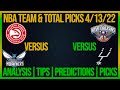 Free NBA Picks and Predictions for Today 4/13/22 NBA Betting Predictions NBA Total Picks Over/Under