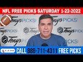 1/22/22 FREE NFL Picks and Predictions on NFL Betting Tips for Today
