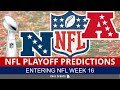 NFL Playoff Picture + PREDICTIONS For NFC & AFC Division Standings & Wild Card Race Entering Week 16
