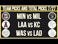 FREE MLB Picks and Predictions Today 7/27/22 Baseball MLB Betting Tips and Analysis
