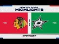 NHL Highlights | Blackhawks vs. Stars – November 23, 2022