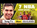 7 FREE NBA Picks and Previews on NBA Betting Tips for Today, Monday 3/13/2023