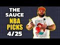 NBA Picks Today 4-25 | Free NBA Predictions Against The Spread Kyle Kirms The Sauce