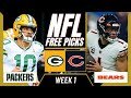 PACKERS vs. BEARS NFL Picks and Predictions (Week 1) | NFL Free Picks Today
