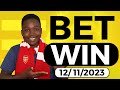 FOOTBALL PREDICTIONS TODAY 12/11/2023 SOCCER PREDICTIONS TODAY | BETTING TIPS, #footballpredictions