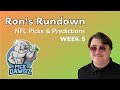 Week 5 NFL Picks & Predictions 2024 | Ron's Rundown